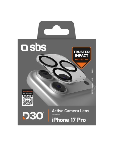 SBS TED3OCAMGLIP1763P IPHONE 17 PRO VETRO PER LENTI FOTOCAMERA