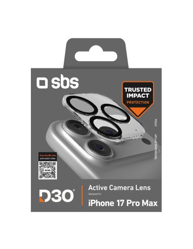 SBS TED3OCAMGLIP1769 IPHONE 17 PRO MAX VETRO PER LENTI FOTOCAMERA