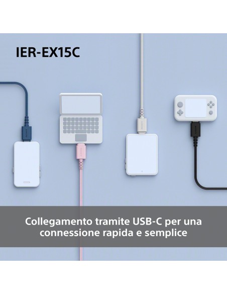 SONY IER-EX15CL AURICOLARE IN-EAR BLU USB-C