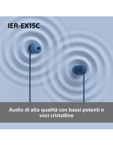 SONY IER-EX15CL AURICOLARE IN-EAR BLU USB-C
