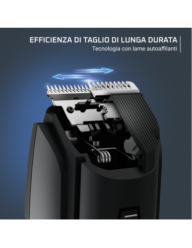 ROWENTA TN2804 REGOLABARBA STYLIS  LAME AUTOAFFILANTI 2 PETTINI REGOL.