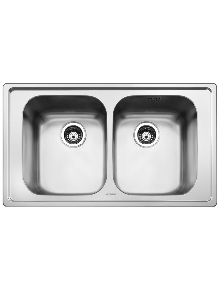 SMEG SP862 LAVELLO 2V INOX ACCIAIO SPAZZOLATO