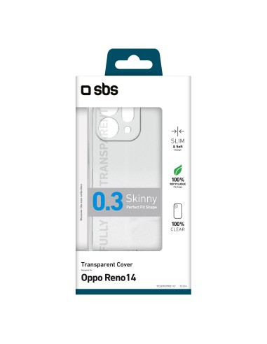 SBS TESKINOPRE14T OPPO RENO 14 COVER IN GOMMA TRASPARENTE