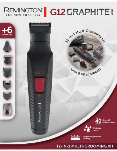 REMINGTON PG2120 REGOLABARBA MULTI GROOMING 12IN1 6ACC. LAVABILE USB
