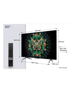 TCL 50C69K TVC 50" 4K QLED MINILED 144HZ TVSAT/AUDIO ONKYO 2