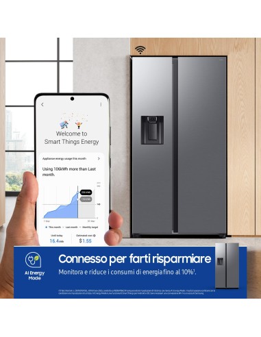 SAMSUNG RS70F64KET FRIGO SBS E NF  635LT INOX WIFI DISPEN. ALL. IDRICO