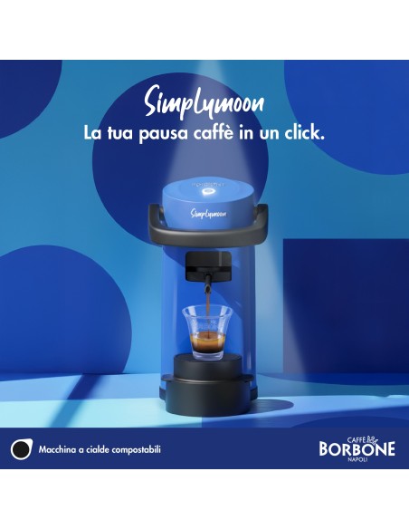 BORBONE MACCHINA CAFFE' SIMPLYMOON BLU PORZIONATO CHIUSO