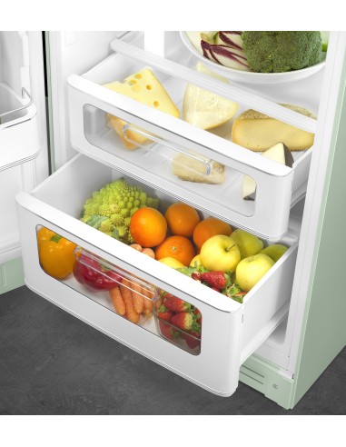 SMEG FAB30LPG6 FRIGO D.P. VERDE PASTELLO 294 LT ANNI 50 60CM CERN.SX