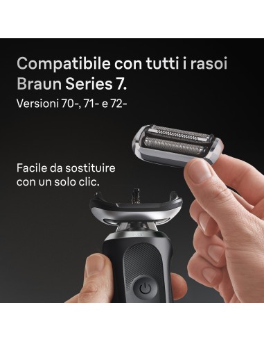 BRAUN 74S TESTINA RICAMBIO RASOIO  (SERIE 70) (1PEZZO)