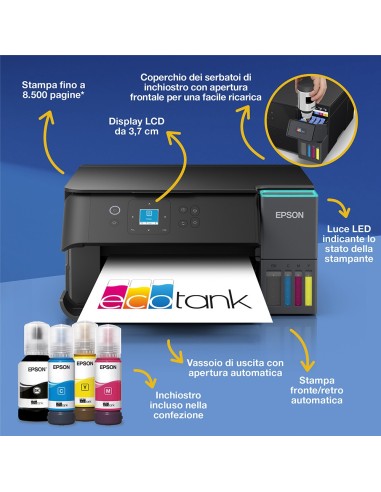 EPSON ET-2951 STAMPANTE ECOTANK    NERA FRONTE-RETRO AUTOMATICO