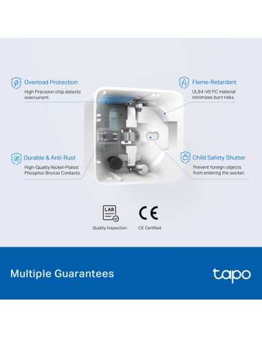 TPLINK TAPO P15 WI-FI MINI SMART SOCKET PRESA 10A GOOGLE/ALEXA CONSUMI