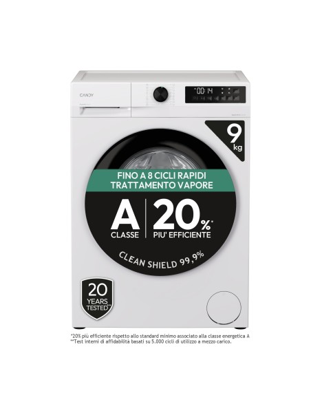 CANDY GD49B8S LVB A-20% 9KG 1400G  INVERTER SMART LED TOUCH 16PR VAPOR