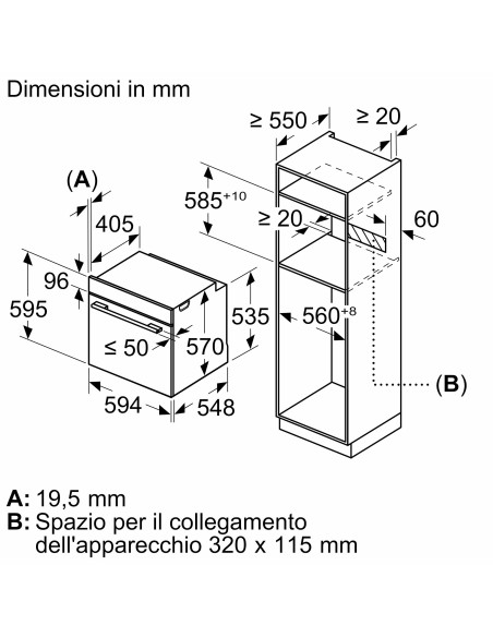 BOSCH HQA334EB4 FORNO A 60CM NERO  ECOCLEAN VAPORE MANOPOLE PUSHPULL