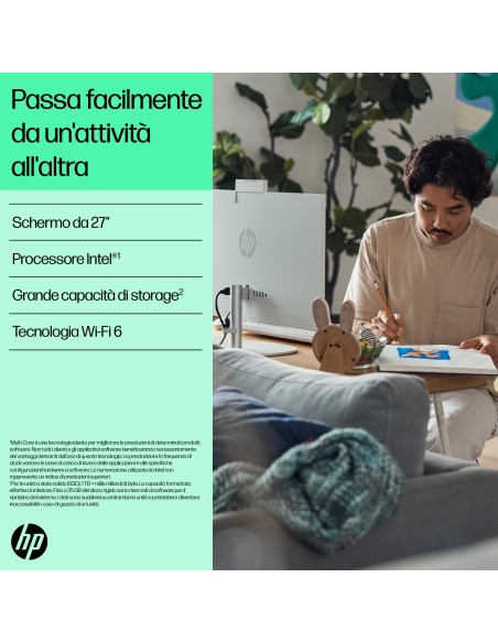 HP 27-CR1005NL PC AIO I5-125U      RAM16GB/SSD512GB/ 27" FHD