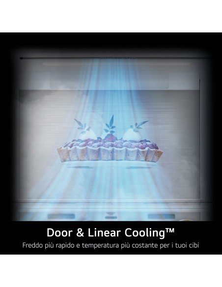 LG GBV5140CPY COMB. C 344LT NF INOX INVERTER DISPLAY INTERNO H186 L60