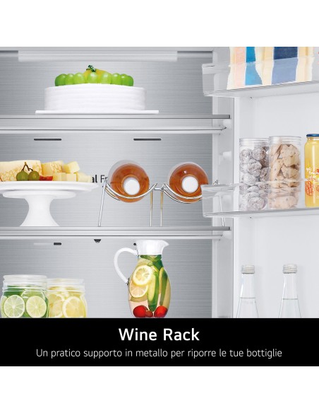 LG GBV5140CPY COMB. C 344LT NF INOX INVERTER DISPLAY INTERNO H186 L60