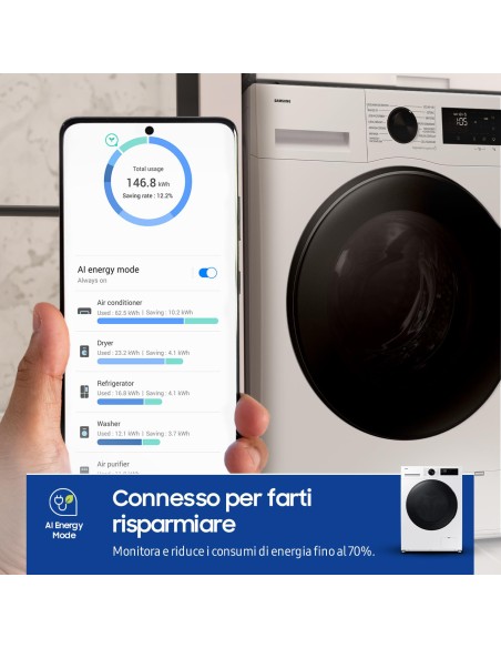 SAMSUNG WD90DG5G34BE LAVASC. E 9/5 KG 1400G SNELLA WIFI VAPORE P48