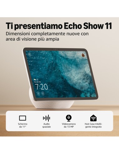 AMAZON ECHO SHOW 11 (2025) BIANCO 11" HD SMART SCREEN SPEAKER