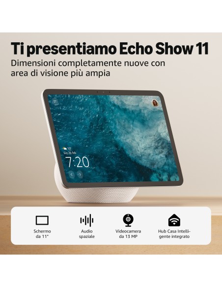 AMAZON ECHO SHOW 11 (2025) BIANCO 11" HD SMART SCREEN SPEAKER