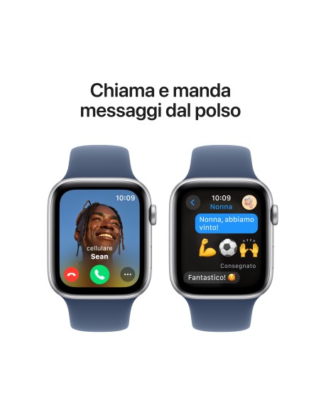 APPLE WATCH SE GPS 44MM SILV.ALLUM.CASE WITH DENIM SPORT BAND M/L