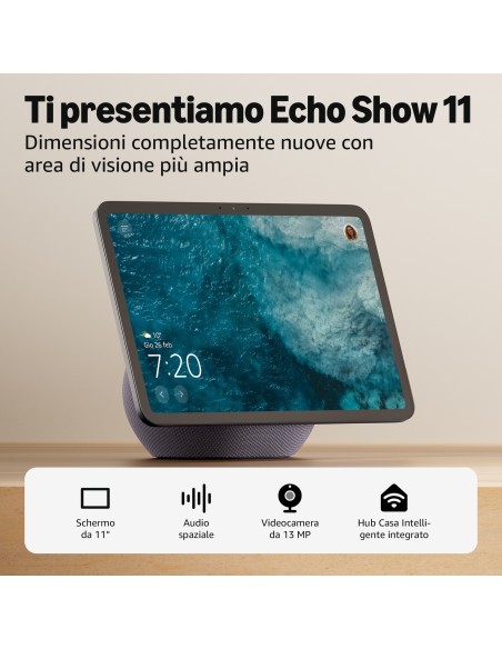 AMAZON ECHO SHOW 11 (2025) ANTRACITE 11" HD SMART SCREEN SPEAKER