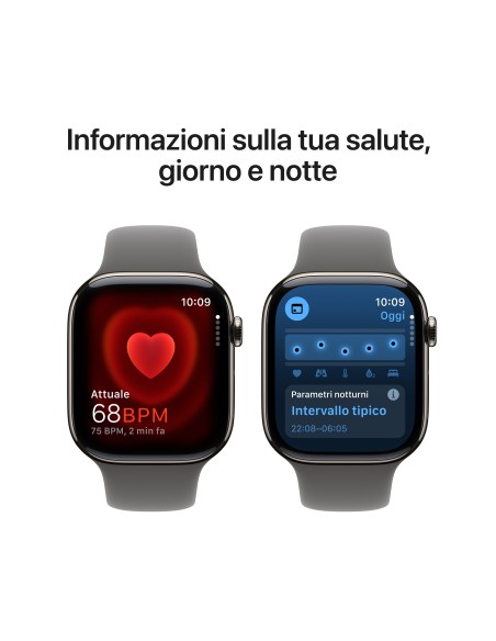 APPLE WATCH S10+CELL.46MM NATUR.CASE -STONE GREY SPORT BAND M/L