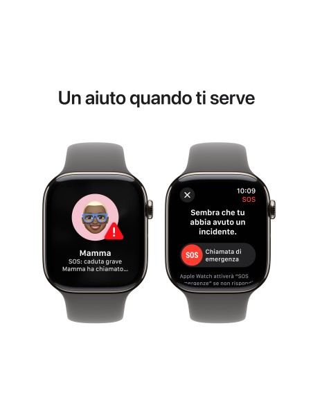 APPLE WATCH S10+CELL.46MM NATUR.CASE -STONE GREY SPORT BAND M/L