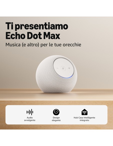 AMAZON ECHO DOT MAX BIANCO SMART SPEAKER