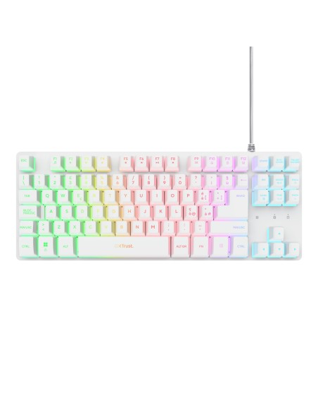 TRUST 25895 GXT 833W THADO BIANCO GAMING TASTIERA ILLUMINATA COMPATTA