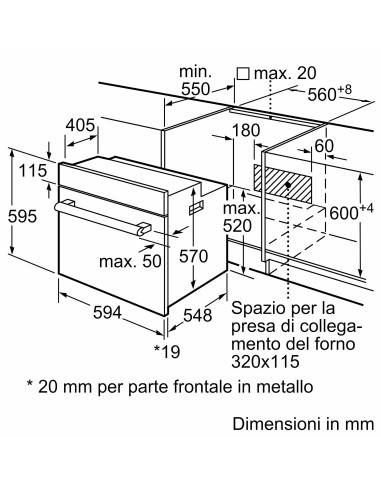 BOSCH HBF133BA1 FORNO A 60CM ARIA  CALDA NERO 3D DISPLAY DIG. LED