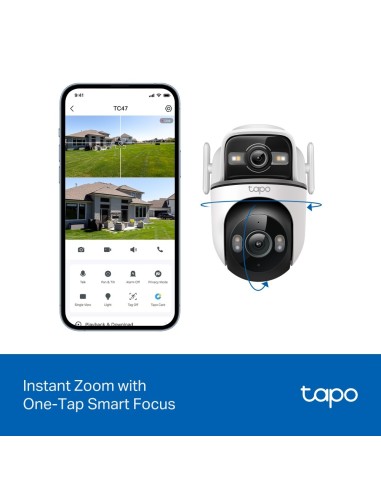 TPLINK TAPO TC47 IP CAM WIFI/LAN 2K PER ESTERNO IP66 DOPPIO OBIETTIVO
