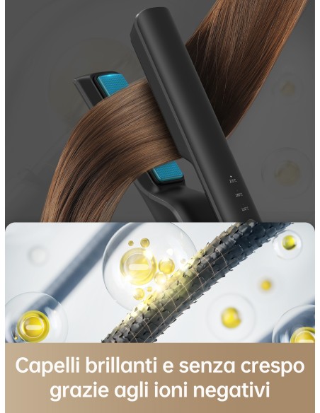 DREAME DREHS-BK PIASTRA PORTATILE  S/FILI 2IN1 HAIR GLAMOUR NERA