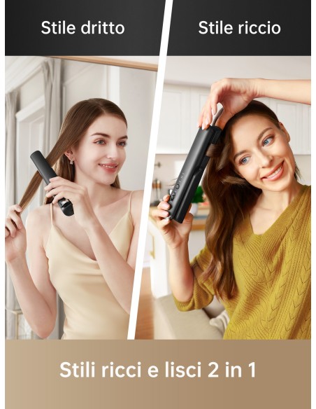 DREAME DREHS-BK PIASTRA PORTATILE  S/FILI 2IN1 HAIR GLAMOUR NERA