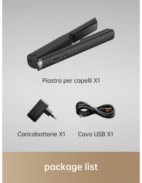 DREAME DREHS-BK PIASTRA PORTATILE  S/FILI 2IN1 HAIR GLAMOUR NERA