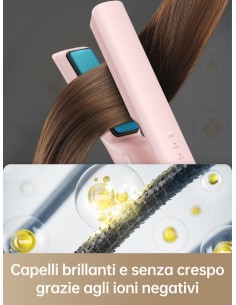 DREAME DREHS-PK PIASTRA PORTATILE  S/FILI 2IN1 HAIR GLAMOUR ROSA 2