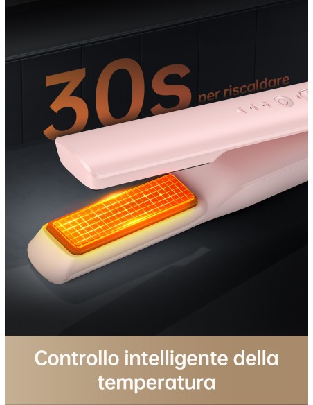 DREAME DREHS-PK PIASTRA PORTATILE  S/FILI 2IN1 HAIR GLAMOUR ROSA