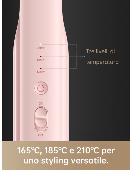 DREAME DREHS-PK PIASTRA PORTATILE  S/FILI 2IN1 HAIR GLAMOUR ROSA