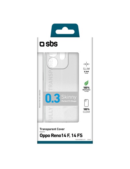 SBS TESKINOPRE14FT OPPO RENO14F COVER IN GOMMA TRASPARENTE