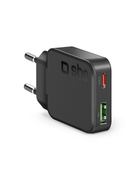 SBS TETRGANUSBTC30SLIM ALIM.RETE PD 30W 1 USB-A AFC + 1 USB-C ULTRASLI