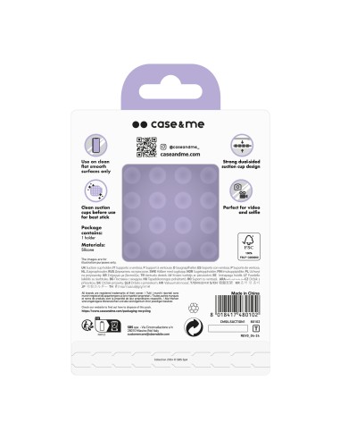 SBS CMSILSUCTION1 SUPPORTO A VENTOSA SU ENTRAMBI I LATI LAVANDA