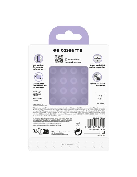 SBS CMSILSUCTION1 SUPPORTO A VENTOSA SU ENTRAMBI I LATI LAVANDA