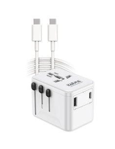 KARMA CC 9602USBC ALIMENTATORE DA VIAGGIO 4 PRESE USB/USB-C CON CAVO