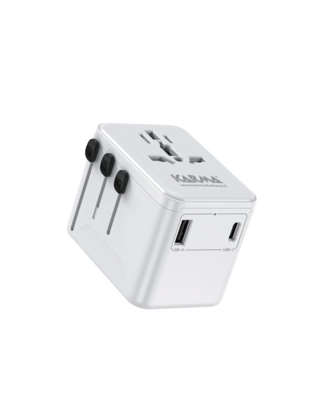 KARMA CC 9602USBC ALIMENTATORE DA VIAGGIO 4 PRESE USB/USB-C CON CAVO