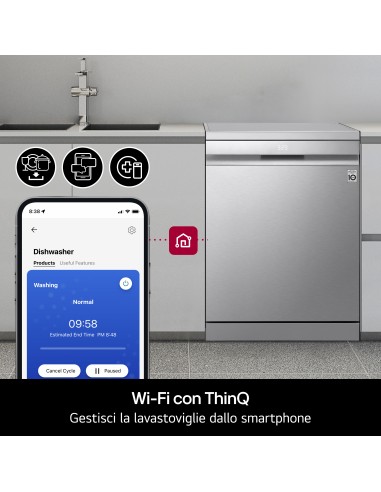 LG DF375HVS LST A 60CM 14COP. ACC. INOX 3°CESTO WIFI PART.RIT.
