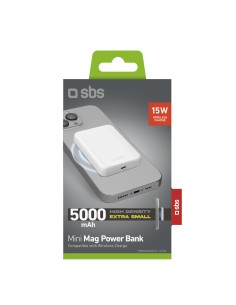 SBS TEBB5000HDMAG POWERBANK MAGSAFE 5000MAH 15W BIANCO 2
