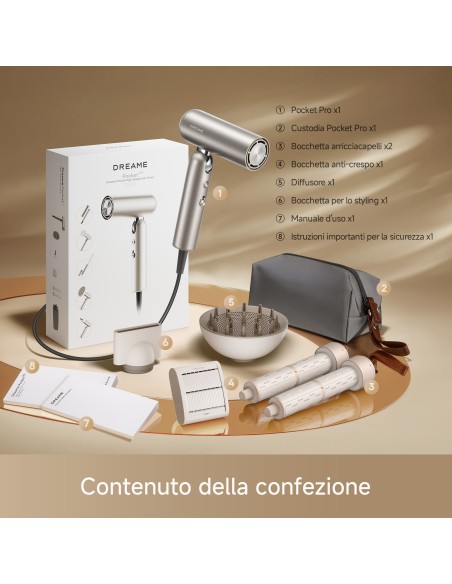 DREAME DREHD51PRO-G POCKET PRO GOLDPHON CON ACCESSORI