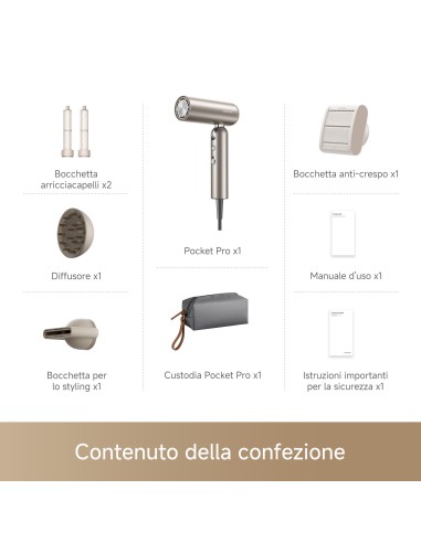 DREAME DREHD51PRO-G POCKET PRO GOLDPHON CON ACCESSORI