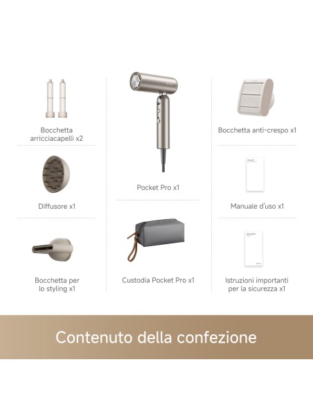 DREAME DREHD51PRO-G POCKET PRO GOLDPHON CON ACCESSORI