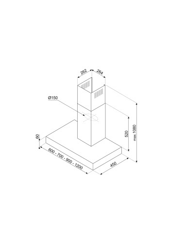 SMEG KBT600XE CAPPA A 60CM ACCIAIO INOX DECORATIVA MURALE UNIVERSALE