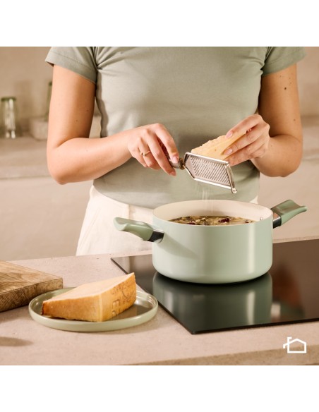 LAGOSTINA 010288031220 CASSERUOLA  FONDA 2 MANIGLIE 20CM ANT. SALVIA